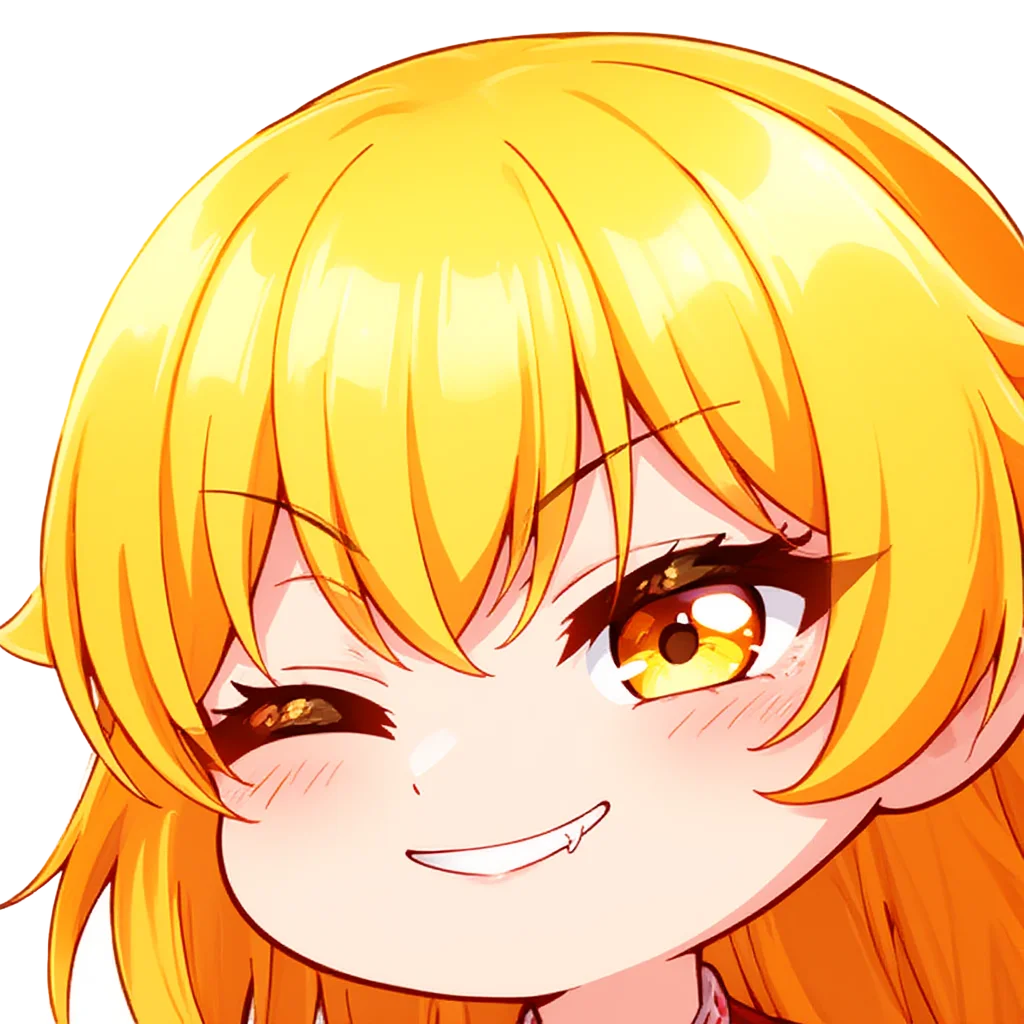 Blonde smug chibi