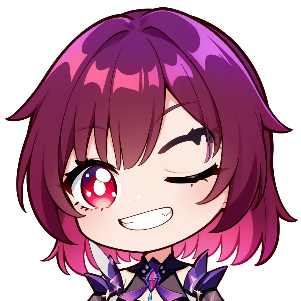 Excited purple chibi