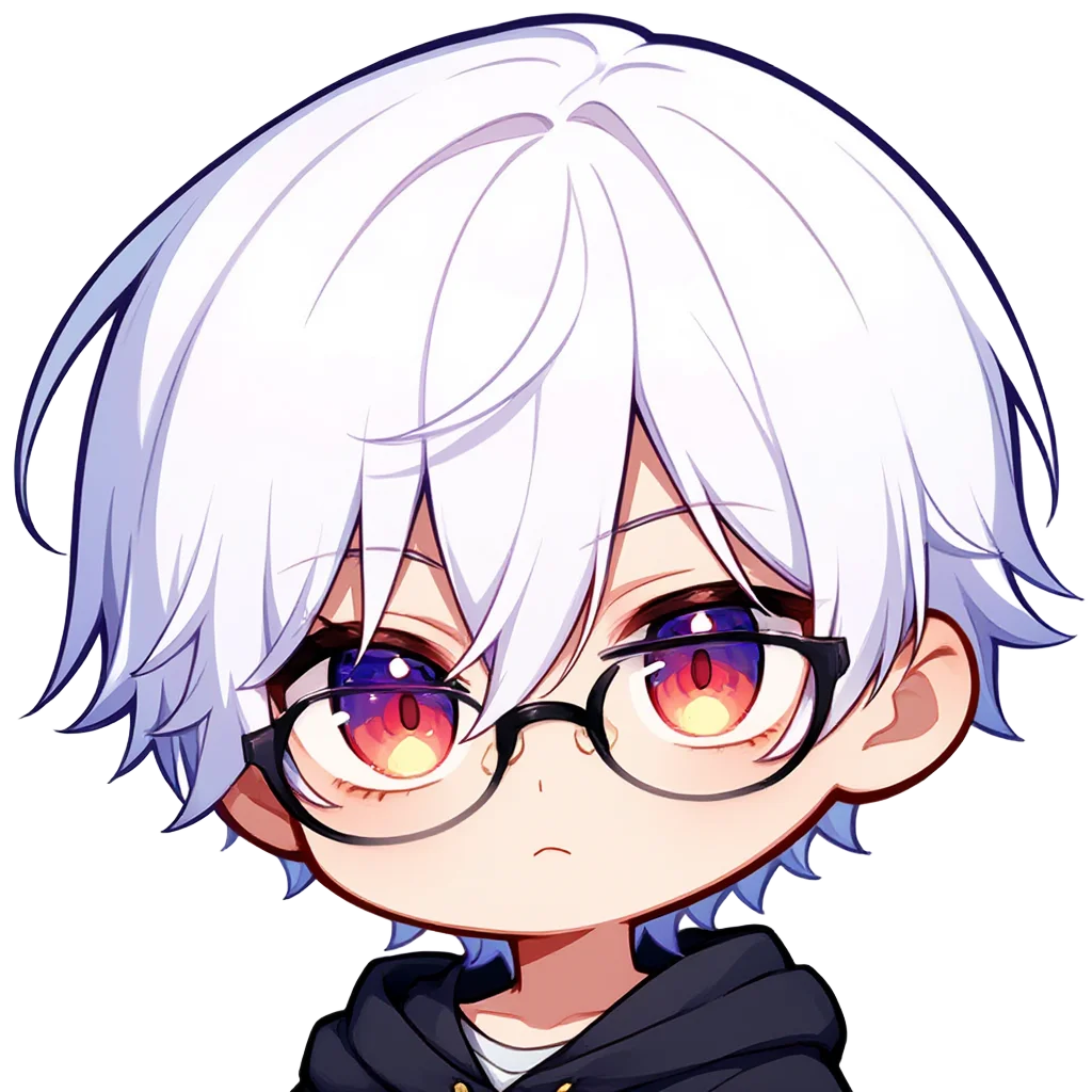 Cyber boy white hair