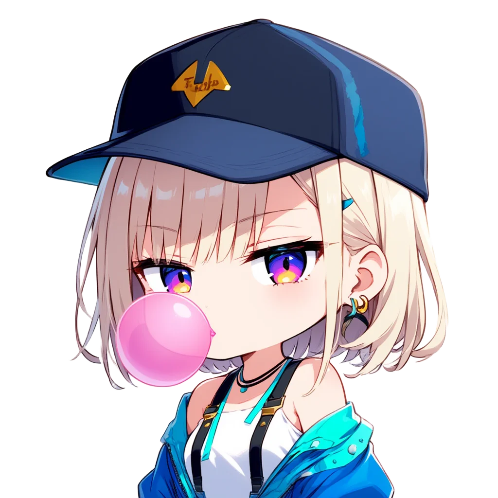 Street girl cap bubblegum