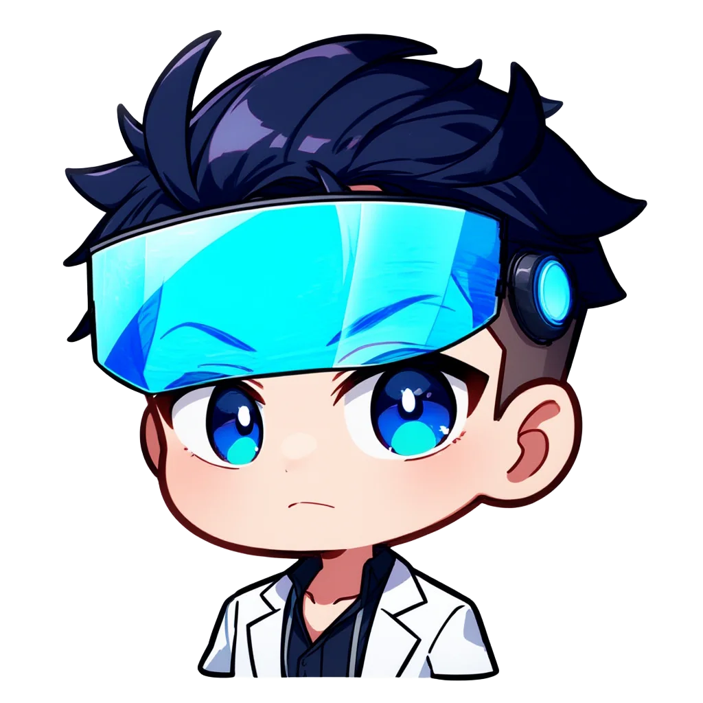 Scientist boy blue visor