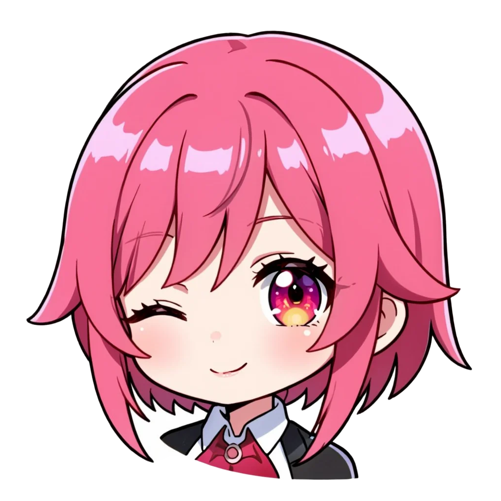 Pink Hair Wink